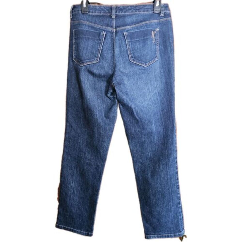Style & Co Jeans Womens 6 Dark Wash Curvy Fit Mid Rise Boyfriend Ankle Denim